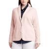 imageChaps Womens Solid Long Sleeve Cotton Blend Sweater Blazer Pink 0X