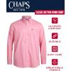 imageChaps Mens Long Sleeve ButtonDown Shirt  Classic Woven WrinkleResistant Formal Collared Shirt for Men Sizes SXXLCarmine Rose