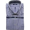 imageChaps Mens Classic Fit Plaid Dress Shirt Navy 155 3233