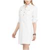 imageChaps Womens Denim Twill Shirt Dress White XL