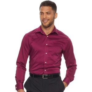 imageChaps Mens Elite Performance Regular Fit Comfort Stretch Spread Collar Dress ShirtBoisenberry
