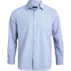 imageChaps Mens Long Sleeve ButtonDown Shirt  Classic Woven WrinkleResistant Formal Collared Shirt for Men Sizes SXXLMarina Blue
