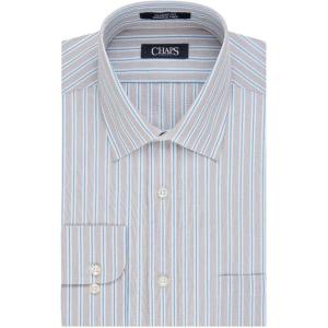 imageChaps Mens Performance Series Stripe Dress Shirt Aquamarine 15 3233