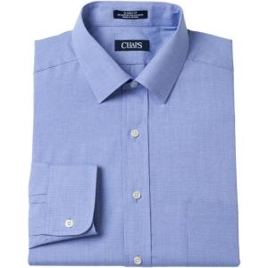 imageChaps Mens RegularFit Long Sleeve Elite Performance Dress Shirt Periwinkle Neck 155 Sleeve 3435