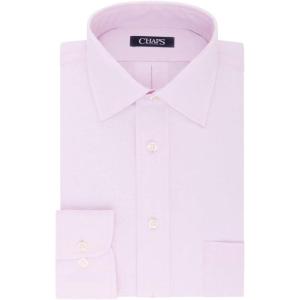 imageChaps Mens RegularFit Ultimate NoIron Stretch SpreadCollar Dress Shirt Pink 15 3233