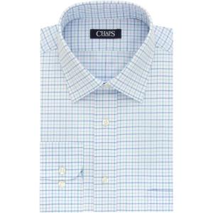 imageChaps Mens RegularFit Wrinkle Free Stretch Collar Dress Shirt Neck Sleeve 3233 BurmudaBurmuda