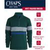 imageChaps Boys Pullover Sweater  Classic Fit Flannel Quarter Zip Pullover Mock Neck Sweater for Boys SXLEvergreen