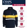 imageChaps Boys Pullover Sweater  Classic Fit Flannel Quarter Zip Pullover Mock Neck Sweater for Boys SXLNavy