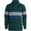 imageChaps Boys Pullover Sweater  Classic Fit Flannel Quarter Zip Pullover Mock Neck Sweater for Boys SXLEvergreen