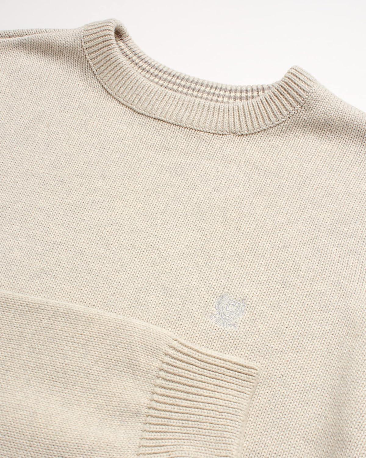 imageChaps Mens Sweater  Heavyweight Classic Fit Cotton Crewneck Pullover Sweater for Men S2XL Size Medium Oatmeal Heather
