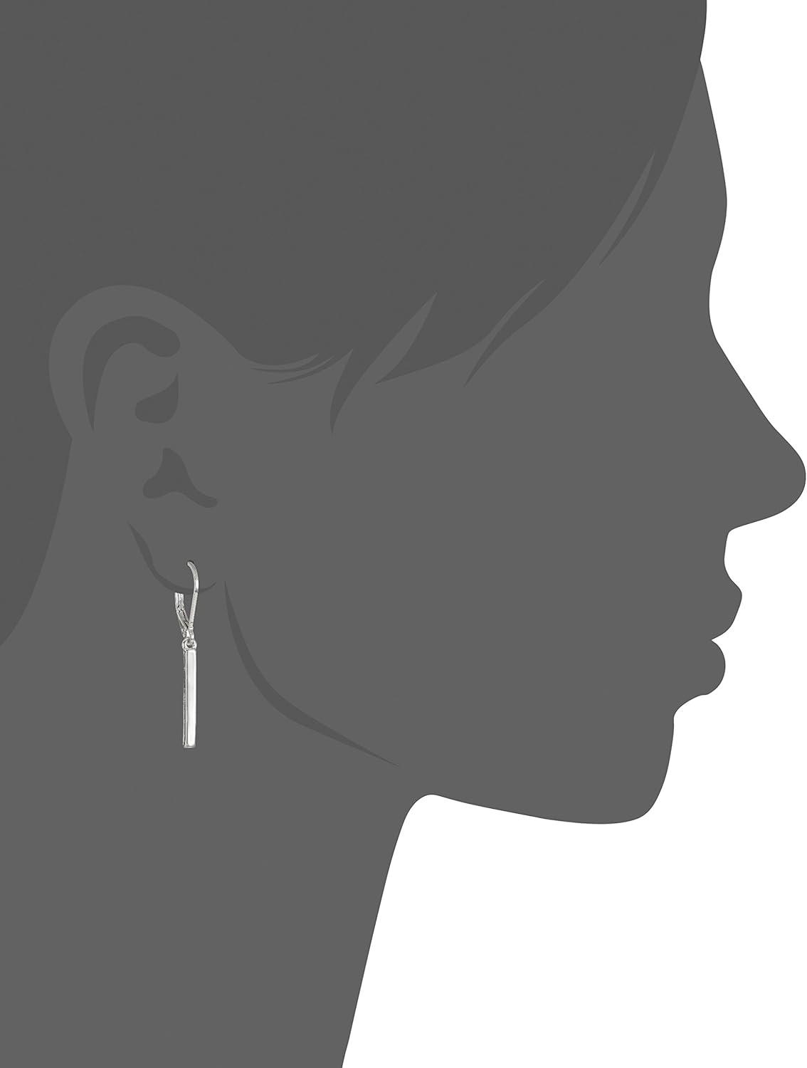 imageChaps Womens Silvertone Bar Drop Leverback Earrings