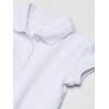 imageChaps Girls School Uniform Short Sleeve Interlock PoloWhite