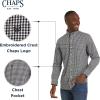 imageChaps Mens Classic Fit Long Sleeve Button Down Stretch Poplin Casual ShirtAmerican Black