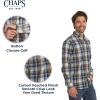 imageChaps Mens Classic Fit Long Sleeve Button Down Stretch Poplin Casual ShirtIvory