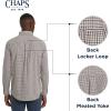 imageChaps Mens Classic Fit Long Sleeve Button Down Stretch Poplin Casual ShirtToffee
