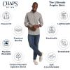 imageChaps Mens Classic Fit Long Sleeve Button Down Stretch Poplin Casual ShirtToffee
