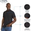imageChaps Mens Everyday Classic Fit Stretch Active Performance Polo ShirtJet Black