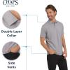 imageChaps Mens Everyday Classic Fit Stretch Active Performance Polo ShirtLight Gray Heather
