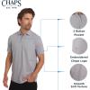 imageChaps Mens Everyday Classic Fit Stretch Active Performance Polo ShirtLight Gray Heather