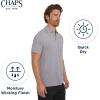 imageChaps Mens Everyday Classic Fit Stretch Active Performance Polo ShirtLight Gray Heather