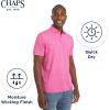 imageChaps Mens Everyday Classic Fit Stretch Active Performance Polo ShirtPink Carnation