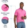 imageChaps Mens Everyday Classic Fit Stretch Active Performance Polo ShirtPink Carnation