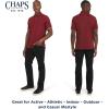 imageChaps Mens Everyday Classic Fit Stretch Active Performance Polo ShirtPomegranate