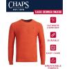imageChaps Mens Sweater  Heavyweight Classic Fit Knitted Cotton Crewneck Pullover Sweater for Men Sizes S2XLAutumn Leaf