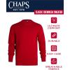 imageChaps Mens Sweater  Heavyweight Classic Fit Knitted Cotton Crewneck Pullover Sweater for Men Sizes S2XLChaps Red