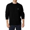 imageChaps Mens Sweater  Heavyweight Classic Fit Knitted Cotton Crewneck Pullover Sweater for Men Sizes S2XLBlack
