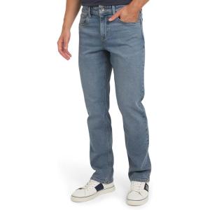 imageChaps Mens 5 Pocket Relaxed Fit Stretch Waist Denim JeansCanal Wash