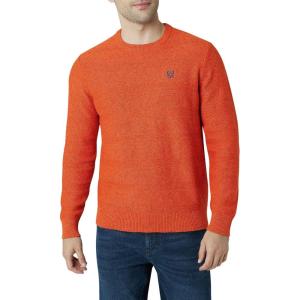 imageChaps Mens Sweater  Heavyweight Classic Fit Knitted Cotton Crewneck Pullover Sweater for Men Sizes S2XLAutumn Leaf