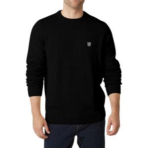 imageChaps Mens Sweater  Heavyweight Classic Fit Knitted Cotton Crewneck Pullover Sweater for Men Sizes S2XLBlack