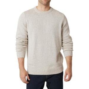 imageChaps Mens Sweater  Heavyweight Classic Fit Knitted Cotton Crewneck Pullover Sweater for Men Sizes S2XLOatmeal