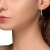 imageChaps Womens Round Double Drop Bead Earrings Blue