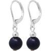 imageChaps Womens Round Double Drop Bead Earrings Blue