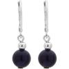 imageChaps Womens Round Double Drop Bead Earrings Blue