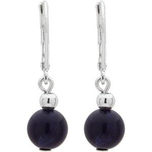 imageChaps Womens Round Double Drop Bead Earrings Blue