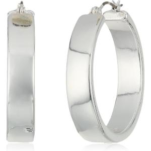 imageChaps Womens Small Clickit Hoop Earrings Silver