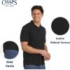 imageChaps Mens Everyday Casual Classic Fit Stretch Pique Polo Shirt S2XLAmerican Black