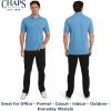 imageChaps Mens Everyday Casual Classic Fit Stretch Pique Polo Shirt S2XLAzure