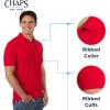 imageChaps Mens Everyday Casual Classic Fit Stretch Pique Polo Shirt S2XLChaps Red