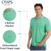 imageChaps Mens Everyday Casual Classic Fit Stretch Pique Polo Shirt S2XLJade