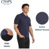 imageChaps Mens Everyday Casual Classic Fit Stretch Pique Polo Shirt S2XLNewport Navy