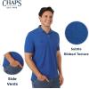 imageChaps Mens Everyday Casual Classic Fit Stretch Pique Polo Shirt S2XLPacific Blue