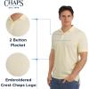 imageChaps Mens Everyday Casual Classic Fit Stretch Pique Polo Shirt S2XLSun Bleached