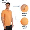 imageChaps Mens Everyday Casual Classic Fit Stretch Pique Polo Shirt S2XLSunset