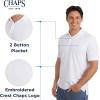 imageChaps Mens Everyday Casual Classic Fit Stretch Pique Polo Shirt S2XLWhite