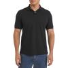 imageChaps Mens Everyday Casual Classic Fit Stretch Pique Polo Shirt S2XLAmerican Black