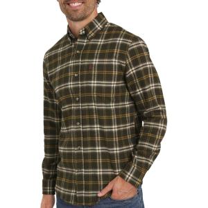 imageChaps Mens Classic Fit Long Sleeve Button Down Stretch Flannel Casual Woven ShirtRosin